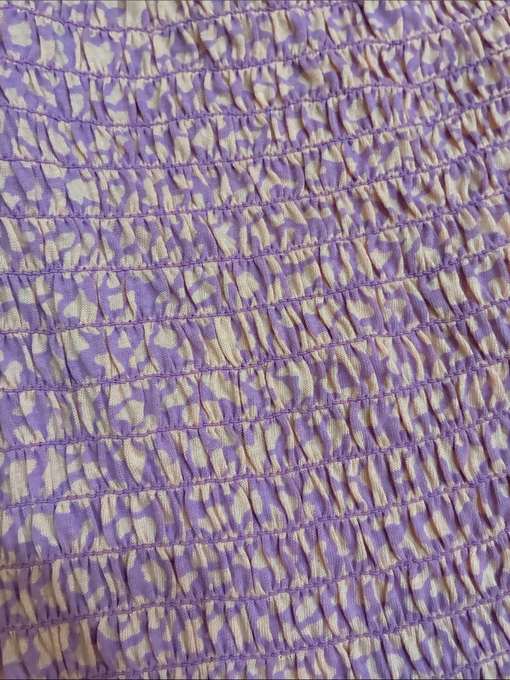Billabong Lavender Pink Smocked Puff Sleeve Crop Top Vintage - Picture 4 of 8